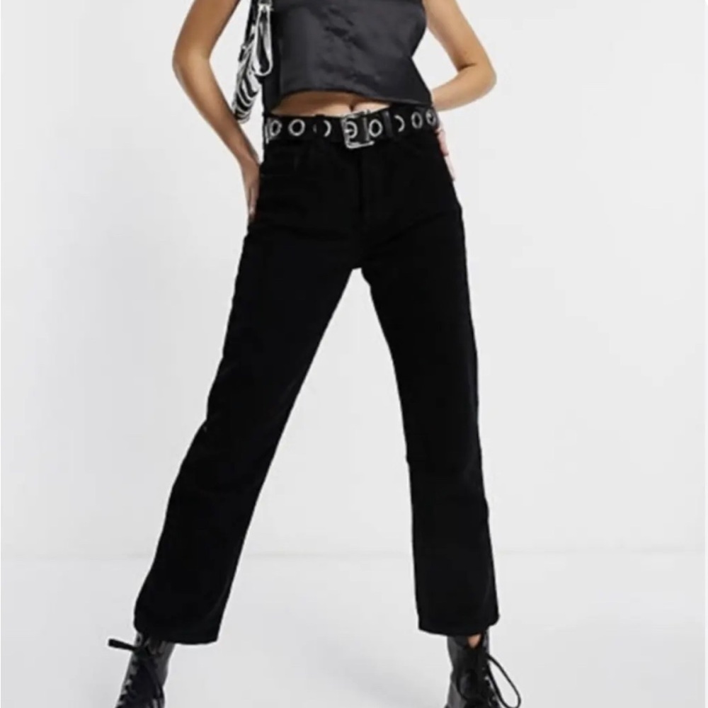 Topshop Corduroy button fly cropped pants